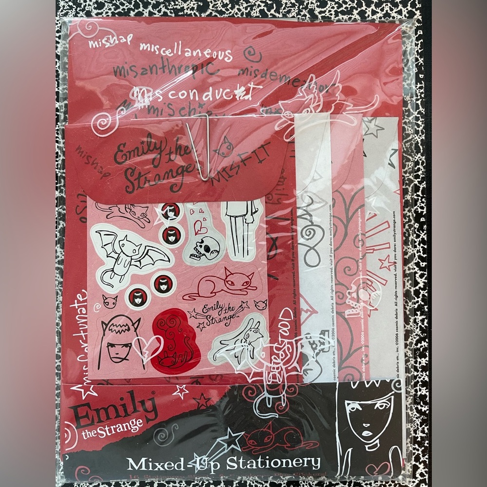 “Vintage” Emily the Strange Mixed-Up Stationery